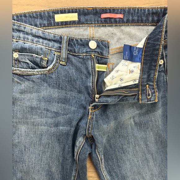 Anthropologie Pilcro Dark Wash Distressed Skinny Jeans women’s size 25 - Picture 4 of 6